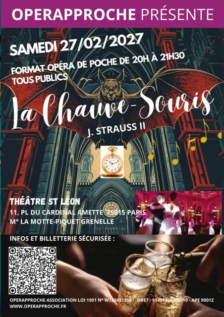 Flyer La Chauve-Souris de Johann Strauss II - Operapproche